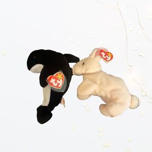 Ty Beanie Babies Bundle Waves and Nibbler